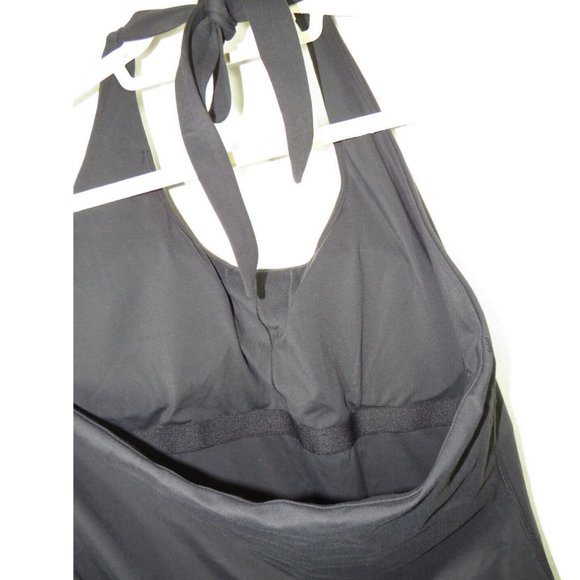 Halara Black Halter Tie 2 in 1 Dress, Shorts, Pockets, Bra - Picture 6 of 10